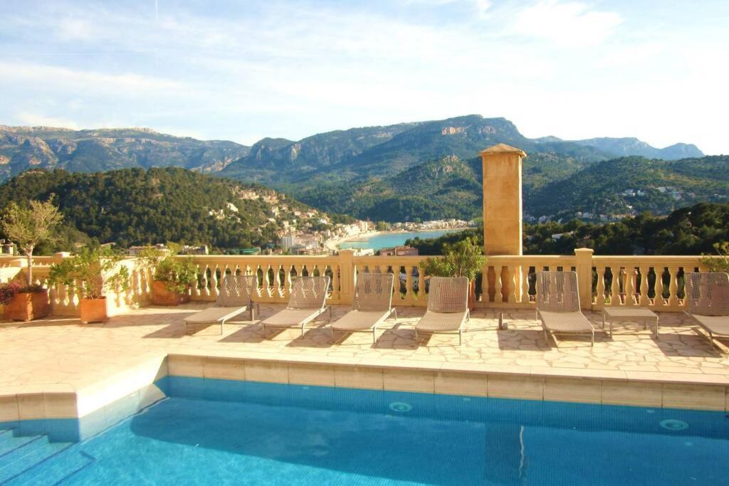 Apartamento Gran Terraza Privada Y Vistas Al Mar Puerto de Sóller Extérieur photo